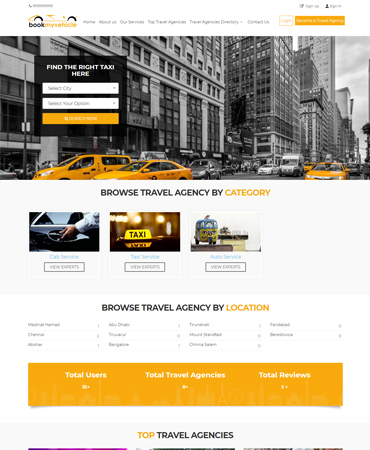 Cab Booking Service Website Development